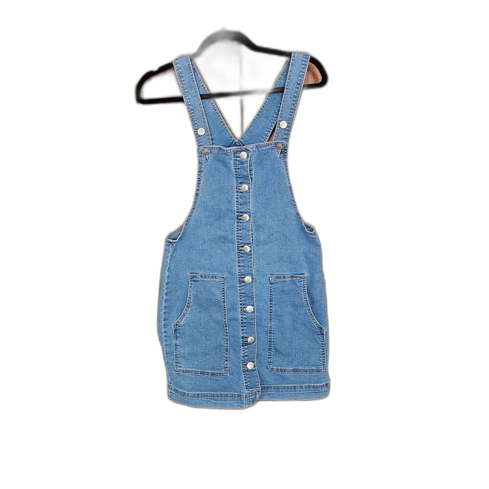 Blue Spice Denim Button Down Overall Dress Size M